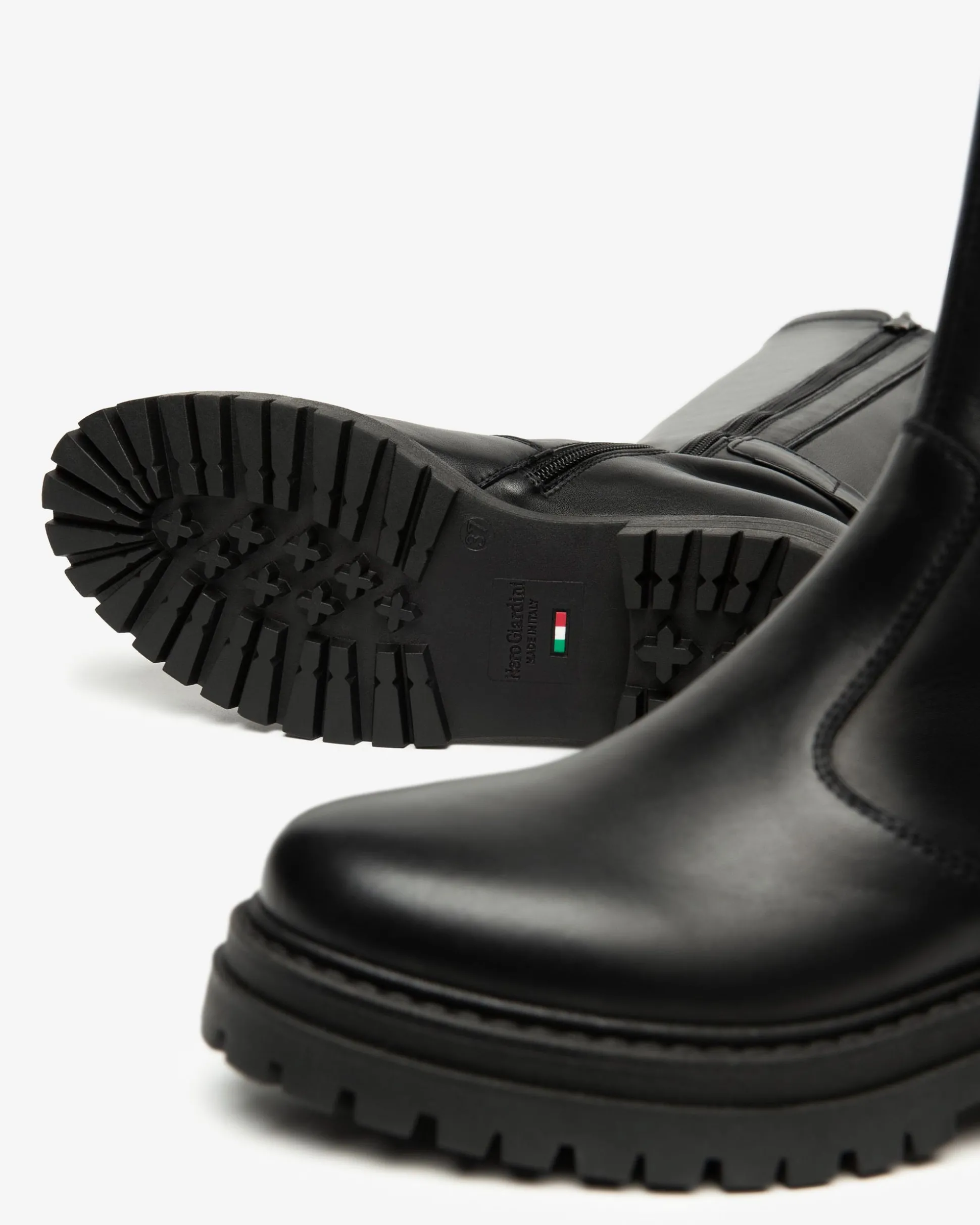 Stivali Donna in Pelle e Materiale Tecnico